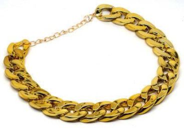 puppy necklace gold and silver 37cm*2cm
