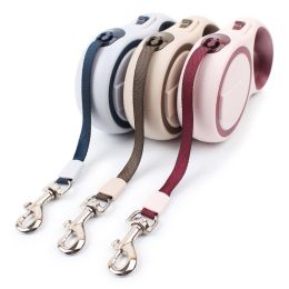 Retractable Dog Leash; Dog Walking Leash for Medium Large Dogs up to 110lbs; One Button Break & Lock ; Heavy Duty No Tangle (Colour: Coffee, Specification (L * W): 3M)