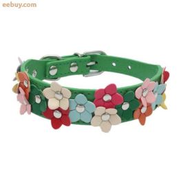 creative flower collar (Color: Green, size: Xs)
