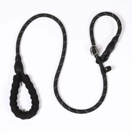 Reflective P Chain Pet Leash (Color: Black 1.4M, size: Width 1.0Cm)