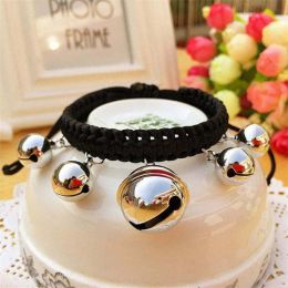 Adjustable Woven Collars (Color: 1 Black, size: L)