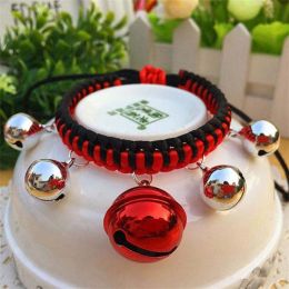 Adjustable Woven Collars (Color: 17 Black Red, size: L)