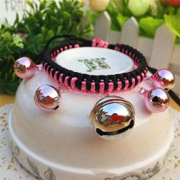 Adjustable Woven Collars (Color: 12 Black Pink, size: M)