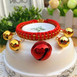 Adjustable Woven Collars (Color: 13 Red Gold, size: M)
