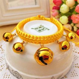 Adjustable Woven Collars (Color: 6 Yellow, size: S)
