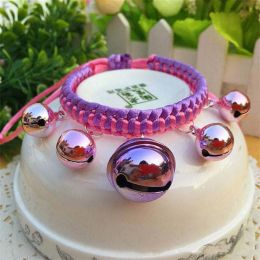 Adjustable Woven Collars (Color: 14 Pink Purple, size: L)