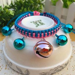 Adjustable Woven Collars (Color: 19 Blue Pink, size: L)