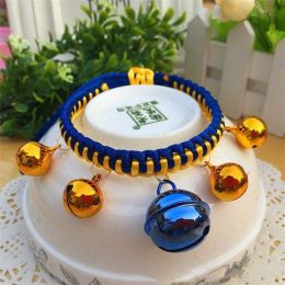 Adjustable Woven Collars (Color: 20 Blue Yellow, size: L)