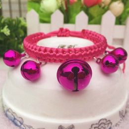 Adjustable Woven Collars (Color: 2 Rose Red, size: L)