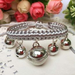 Adjustable Woven Collars (Color: 11 Silver, size: L)