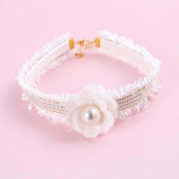 Jewelry Pet Dog Collars (Color: Beige 1, size: M25-33Cm)