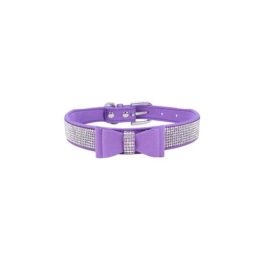Leather Bow Dog Collar (Color: Color10, size: S)