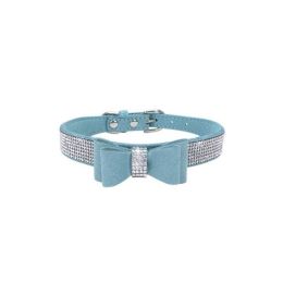 Leather Bow Dog Collar (Color: Color9, size: Xs)