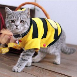 cat dog bee soft clothes (Color: A, size: Length 21Cm)