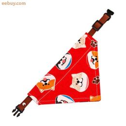 Adjustable Dog Bib Collar (Color: Pattern N, size: S)