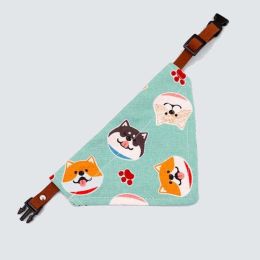 Adjustable Dog Bib Collar (Color: Pattern D, size: Xs)