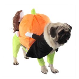 Pet Life 'Pumpkin Mon' Halloween Pet Dog Costume (Color: Orange, size: large)