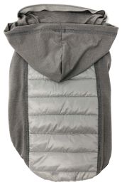 Pet Life 'Apex' Lightweight Hybrid 4-Season Stretch and Quick-Dry Dog Coat w/ Pop out Hood (Color: Grey, size: X-Small)